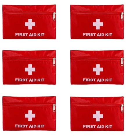 20 Stück Erste Hilfe Tasche Leer Klein für DIY Set 16x11cm (Ohne Inhalt) | Medikamententasche Reiseapotheke Tasche Rot, Mini Notfalltasche Leer für Handgepäck, Büro & Team Sport