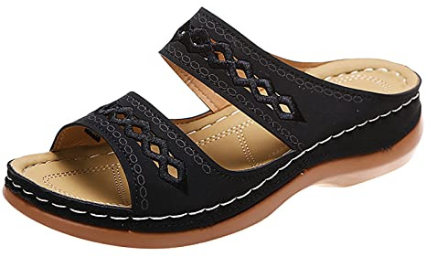 Générique Sandales D'éTé Pour Femmes Hallux Valgus - Chaussures OrthopéDiques Confortables à Gros Orteil Avec Design De Mules LéGèRes - Sandales De Plage Pour Un Maintien Doux Et SéCurisé