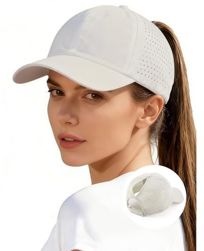 LISHIHE Basecap Damen Sommer Ponytail Mesh,Baseball Caps Für Damen Pferdeschwanz,Sport Kappe Damen Atmungsaktiv Leicht