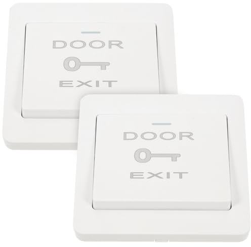 GALPADA Placa de Pared para Timbre y Botón de Salida, 2 Unidades Cubierta Autoretirable, Compatible Sistemas de Control de Acceso en Hogares
