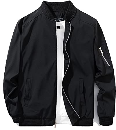 URBANFIND Slim Fit lätt sportjacka för män ledig bomberjacka