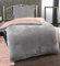 DreamHome Winter Wende Plüsch Bettwäsche 135x200 Nicky-Teddy Cashmere Touch Coral Fleece Bettdezug + Kissenbezug 80x80, Farbe:Silber-ROSA