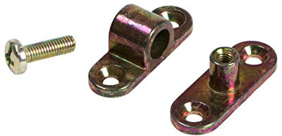 Gedotec Korpusverbinder Möbelverbinder zum Schrauben Schrank-Verbinder aus Metall | Einhänge-Beschlag für Betten, Möbel & Metallbau | 4 Set - Stahl Schraub-Verbinder für Holz & Korpus-Verbindungen