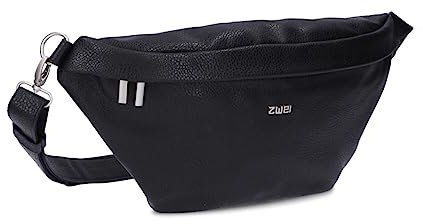 Zwei Damen Hip Bag Mademoiselle.M MH80 Bauchtasche 40 cm 3 Liter, Crossbody Bag wasserabweisend, 3-in-1 Bequeme Brusttasche, Gürteltasche & Hüfttasche (Noir)