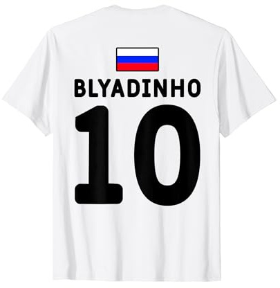 Blyadinho Russia Lustiges Russland Fußball Trikot Cyka Blyat T-Shirt