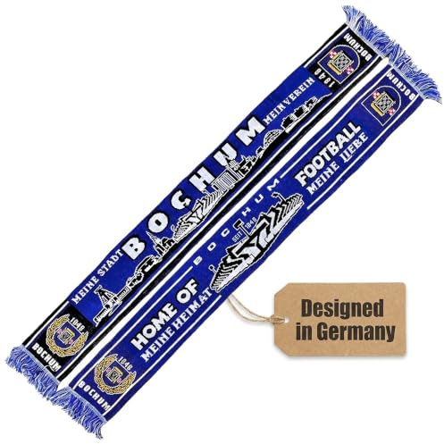 Generisch Bochum Schal (Skyline, Stadion), Fußballschal, Kult-Schal, Souvenirschal, Bochum Fanartikel