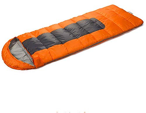 Saco de dormir para adultos camping al aire libre estaciones grueso cálido saco de dormir (color: azul), color: naranja (color: naranja)