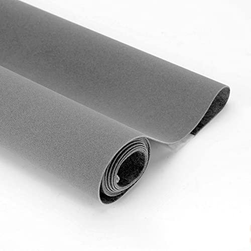HARICSET Bastelfilz Selbstklebend 148 cm Breit Kinder Vliesstoff Stoff Filzplatten zum Filzuntersetzer Basteln Nähen DIY Patchwork(Size:1.48 * 0.5m,Color:grau)