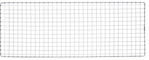 sourcing map 2pcs Square BBQ Grill Net 19x50cm Electroplated Stainless Steel Barbecue Mesh Mat for Baking Smoking Charcoal Grilling Roasting