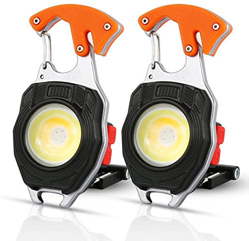 ZWOOS 2 mini torcia a LED,lampada da lavoro portatile 800 lumen, torcia elettrica a LED 7 modalità, ricaricabile e impermeabile, gadget di illuminazione per l'uso sul terreno