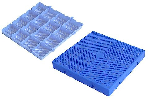 Palette Plastique pour Sous-Sol Stockage, Palette Emboîtement de Stockage Marchandise, Combinaison de Caillebotis Plastique, Grille de Stockage Palettes pour Entrepôt, Rangement, Etagère, Exterieur (