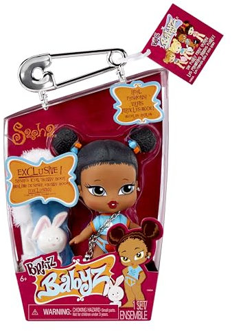Bratz Babyz Sammlerpuppe - Sasha - mit Echter Mode und Haustier - Kinderspielzeug - Ideal ab 6 Jahren