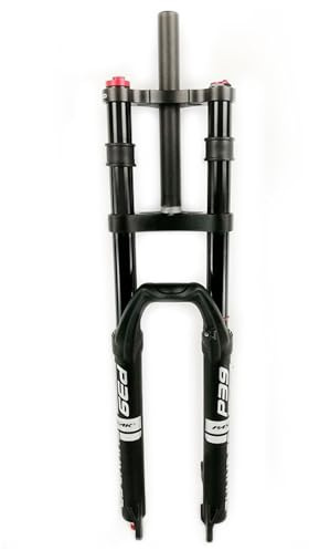 LHHL 26/27.5/29 Inch Travel 130mm MTB Air Suspension Fork 1-1/8 Straight Tube QR 9mm Double Shoulder Manual Lockout Ultralight Mountain Bike Front Forks (Color : Black, Size : 27.5 inch)