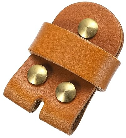 QUARKZMAN Cuir Ceinture Broche Boucle avec Rivets 39mm Jaune Orange | Ceinture Tête Connexion Boucle pour DIY Artisanat Homme Femme Ceintures Accessoires
