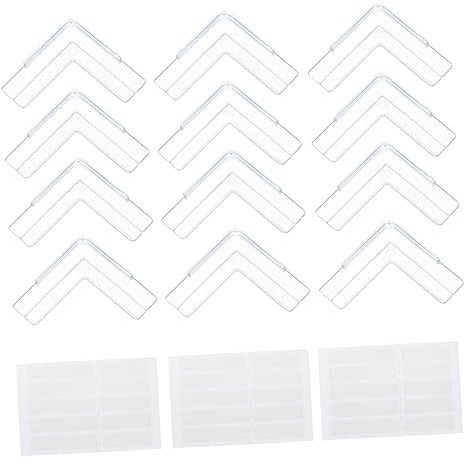 jojofuny 12 Pezzi Angolo Di Protezione Della Finestra Copertura Angolare Tagliabile Protezione Per Bambini Paraspigoli Tavoli Ponte in Alluminio Pvc Di Sicurezza Bianca