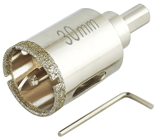 DaduoRi 30mm Diamond Hole Saw with Pilot Bit, 30mm Tile Hole Cutter with Center Drill Bit for Marble, Granite, Ceramics,Porcelain Tiles, Glass