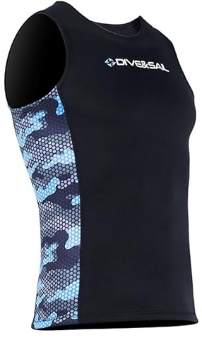 EUPTE 2 mm dam/män delad kropp varm dykväst, surfing och simning, dykshorts (herrtopp, XXL)