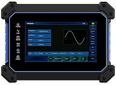 Oscilloscope, TO1254D Oscilloscope numérique à écran tactile Oscilloscopes USB 4 canaux portables + Source de signal + Testeur de multimètre Analyse du spectre, résistance, test de diode(TO1204D)