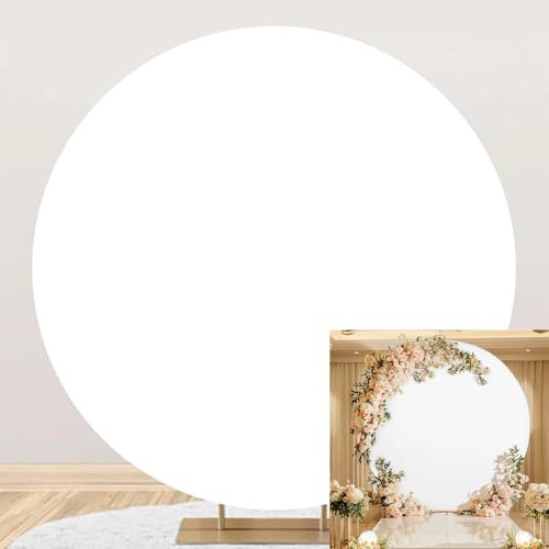Wedding Arch Cover Backdrop,Spandex Fitted Arch Cover for Round Top Chiara Backdrop Stand Covers for Wedding Party Baby Shower Birthday Decoration(Arch frame not included)