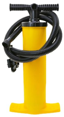 Doppelhub Luftpumpe, 4L Gelbe Tragbare Luftpumpe, Manuelle Pumpe Für Paddle Board, Handpumpe Mit Mehreren Düsen Für Floß, Aufblasbare Betten