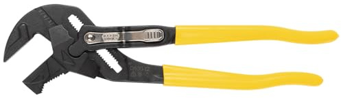 Klein Tools D53012 Zangenschlüssel, hohe Hebelwirkung, Mehrzweck-Pumpenzange mit verstellbarer und umkehrbarer doppelseitiger Backe, glatte und gerändelte Zähne, 30,5 cm