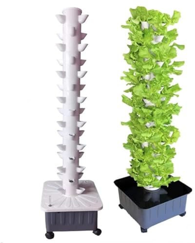 Torre idroponica, sistema di coltivazione acquaponica a 45 fori, kit di coltivazione aeroponica a torre da giardino da 15 piani per erbe aromatiche, frutta e verdura