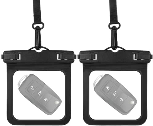 HJZHII Estuche Flotante Impermeable para Llaves de Coche, Paquete de 2 Llaveros y Riñonera