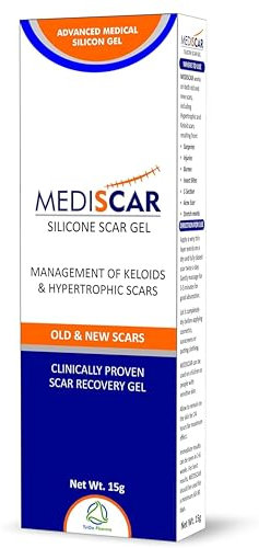 Silicone Scar Gel 15g – Keloid & Hypertrophic Scar Treatment Gel – Effective Scar Removal for Face, Body, Stretch Marks, Acne, C-Sections, Surgical Marks – for Old & New Scars
