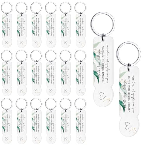 Hestya 20er Set Acryl Einkaufswagenchip Schlüsselanhänger Großartige Kollegen Sind Schwer zu Finden - Geschenk für Kollegen, Team & Mitarbeiter zum Abschied, Jobwechsel oder Ruhestand