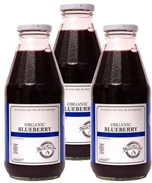Vita Core | Organic Blueberry Juice Blend – Blueberry & Apple, 100% Organic, Naturally Delicious & Antioxidant-Rich| 500ml (Pack of 3)