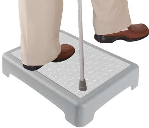 Step Stools for Adults - Mobility Step Stool for Seniors Bedside - Non-Slip Elderly Handicap Seniors Kids Riser Ladder Stepstool for Indoor Kitchen Counter Bedside Bed Bathroom Bathtub