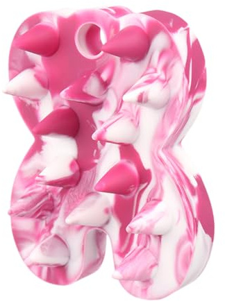 LOORGVEL Silikon Haar und Kopfhautmassagebürste mit Weicher Peeling Funktion Leichtes Design Kreative Form für Entspannende Kopfhautmassage unter Dusche