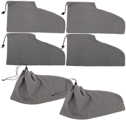 WATIIFUFU 6 Sacchetti per Scarpe da Viaggio in Cotone Coulisse Organizer Traspirante per Riporre Scarpe e Stivali Borsa Salvascarpe Leggera e Compatta per Uomini e Donne