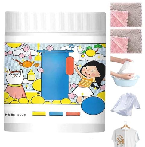 DéTergent à Lessive Hyper Concentré,Poudres DéTachante OxygéNéE Pour Lavage VêTements,éLimine Les Taches De Fruits,Huile De Sueur De Lait,Sans Danger Pour Les Couleurs,Tissus De Tous Les Jours