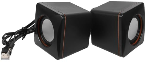 VALICLUD Mini Altavoz USB para Computadora Pequeño y Portátil Altavoz de Escritorio Alimentación USB Graves Profundos Adecuado para Uso en Oficina y Hogar