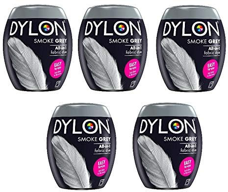 5 X DYLON machine Dye Pod, Smoke Grey, 350 g