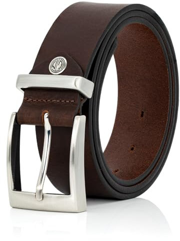 LINDENMANN Ledergürtel Herren Herren-Gürtel, Rindledergürtel XXL, dunkelbraun, Größe/Size:Bundweite 110 cm Gesamtlänge 125 cm W 43.3 XL, Farbe/Color:braun