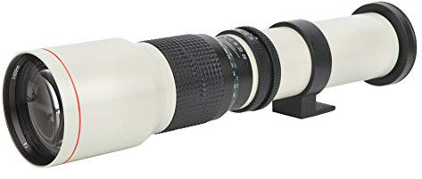 VBESTLIFE Teleobjetivo, Plástico + aleación + Vidrio óptico 500 mm F8 F32 Lente Focal Fija Fija para teleobjetivo Manual, para cámara con Montura EF de