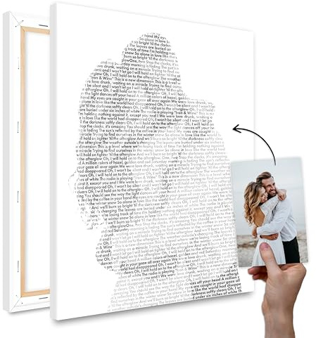 Hochzeitsgeschenk personalisiertes Poster mit Songtext | Individuelles Geschenk zur Hochzeit, Jahrestag, Valentinstag | Paar Poster für Freund & Freundin | Poster mit eigenem Lied