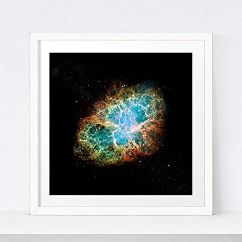 XIANGPEIFBH Bild Universum Kunst Poster Krabben Nebel Drucke Hubble Teleskop Raum Leinwand Malerei Wissenschaft Wandkunst Bild Wohnkultur 50x50cm Ungerahmt