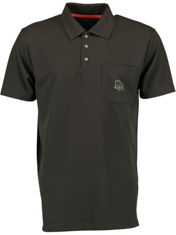 OS Trachten Herren Poloshirt Kurzarm Jagdshirt mit Polokragen Falbo, Größe:XL, Farbe:trachtengrün