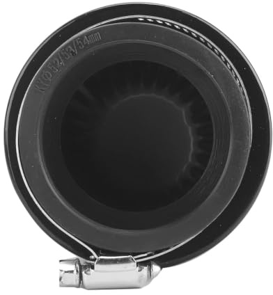Luftintagsfilter, Järn Plast Svart Högpresterande Svampluftfilterrenare Universellt Modifierat Tillbehör för Motorcykel (54 mm)