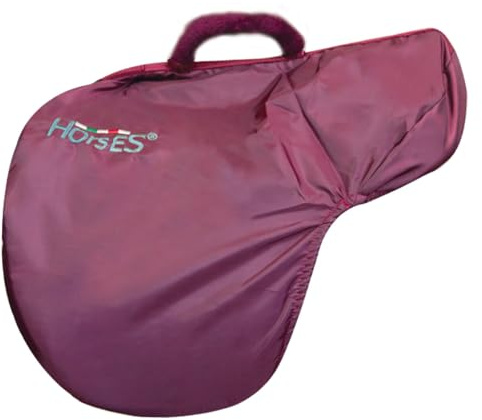 Horses Sattelbezug Nylon mit Griff Fuchsia, geeignet für mehrere Sattelgrößen, schützt Ihren Sattel vor Stößen und Kratzern, robust und praktisch