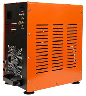 BDJSN Portable PCP Air Compressor, 4500Psi/30Mpa Airgun Compressor 6.8L, Mute Twin Cylinder High Pressure Gas with Power Adapter Fan-cooled Water/Oil Free External Air Pump for Paintball, Air Rifle