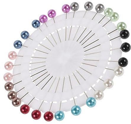 VILLCASE Perlen Hijab Anstecker Für Frauen – 30 Stück Schal Sicherheitsnadeln Aus Metall Mit 8mm Perlen Modische Broschen Für Muslimische Schals Und Halstücher