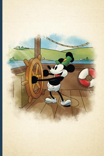 Steamboat Willie Notebook - Piloting the Boat (Illustrated): 100 Lined Pages With Custom Illustrations (Steamboat Adventure Collection)