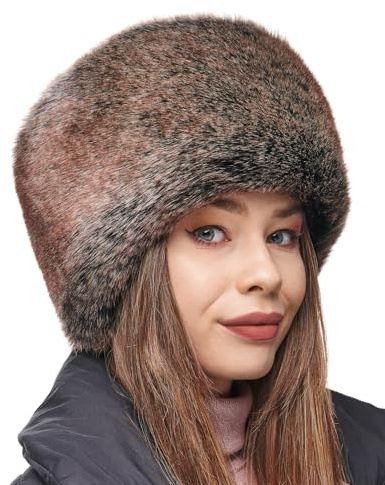 Futrzane Siberian Kosakenmütze - Pelzmütze Damen - Fell Pelz Russische Mütze