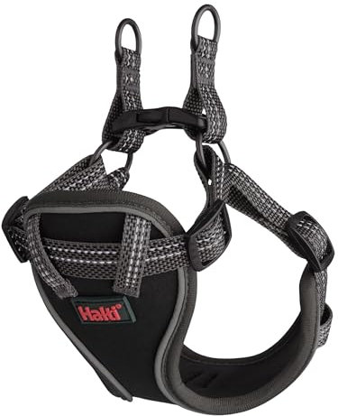 HALTI Anatomy Geschirr für Welpen – Bewegungsfreiheit und Tragekomfort für deinen Welpen. Einfach anzulegen mit 4 Einstellungspunkten. Geeignet für kleine Hunderassen (Größe XXS, Grau)