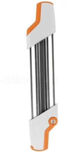 Affûteuse de chaîne de tronçonneuse 2 en 1 en métal Facile à Utiliser 3/8 P 4,0 mm Remplacement pour chaîne Blanc