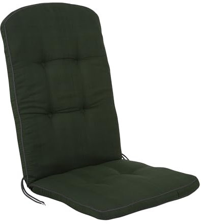 PATIO Stuhlauflage Hochlehner grün Saphir 111 x 48 cm Sitzpolster mit Schnüren Band am Rücken